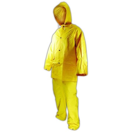 MAGID RainMaster 14 mil Vinyl 3Piece Rain Suit, XXXXL 3014-XXXXL